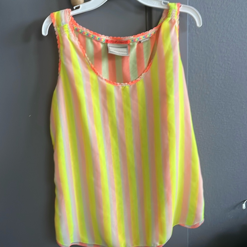 Scotch and Soda neon Yellow-peach top in size 1